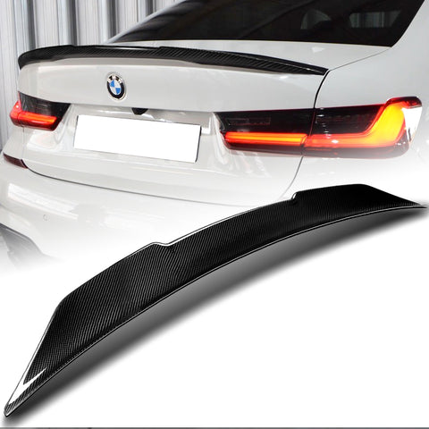 For 2019-2021 BMW 3-Series G20 V-Style Real Carbon Fiber Rear Trunk Spoiler Wing