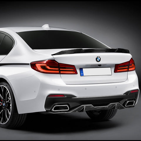 For 2017-2021 BMW 530i 540i M5 G30 G38 PSM-Type Real Carbon Fiber Rear Trunk Spoiler