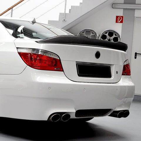 For 2004-2010 BMW 5-Series E60 Sedan PSM-Style Carbon Fiber Trunk Spoiler Wing