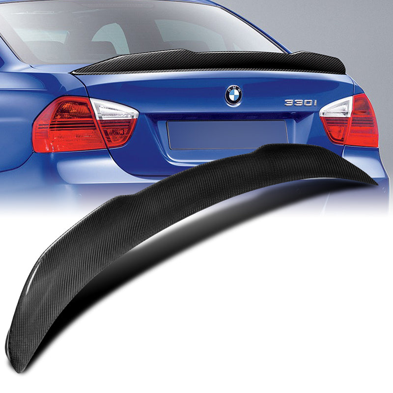 For 2006-2011 BMW E90 3-Series Sedan PSM-Style Carbon Fiber Trunk Spoi