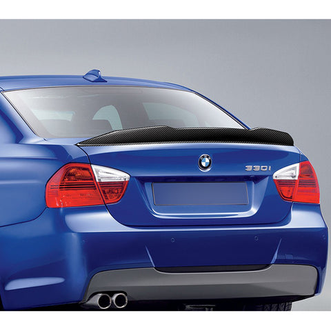 For 2006-2011 BMW E90 3-Series Sedan PSM-Style Carbon Fiber Trunk Spoiler Wing