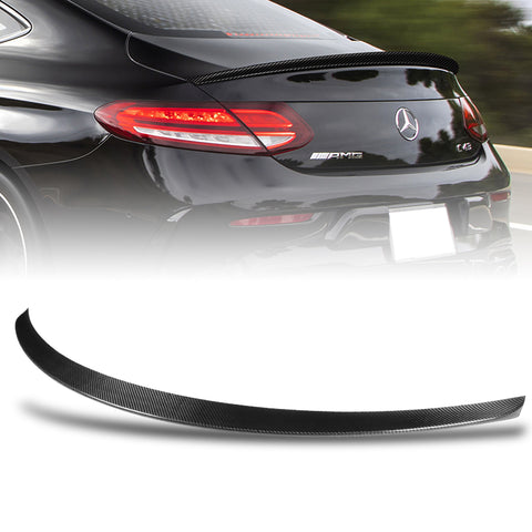 For 2017-2021 Mercedes C300 C43 C63 AMG Coupe W205 Real Carbon Fiber Trunk Spoiler