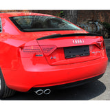 For 2008-2016 Audi A5 Quattro 2 Door Coupe V-Style Real Carbon Fiber Trunk Lid Spoiler