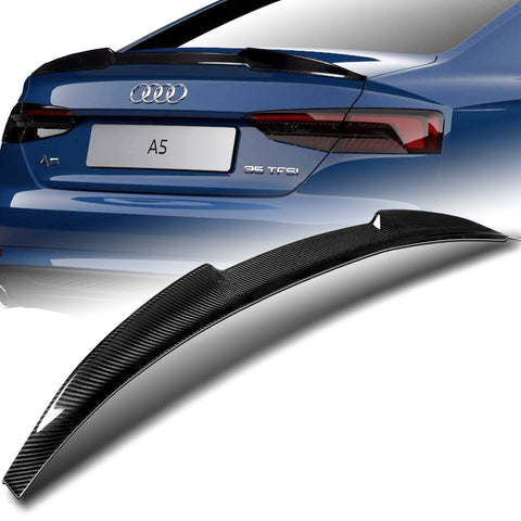 For 2017-2021 Audi A5 S5 Coupe V-Style 100% Real Carbon Fiber Trunk Lid Spoiler Wing