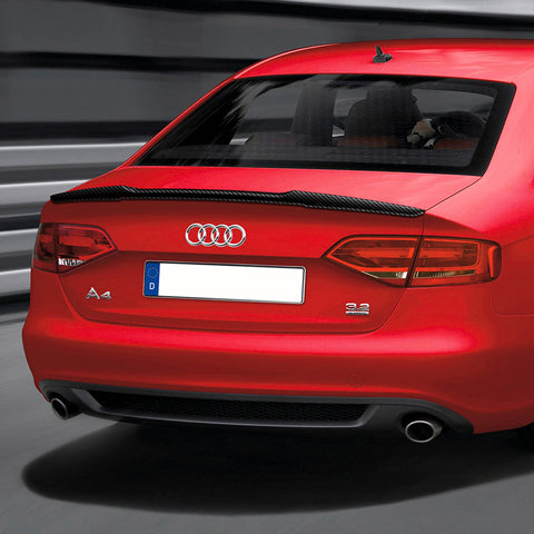 For 2009-2012 Audi A4 Quattro B8 Sedan V-Style Real Carbon Fiber Trunk Lid Spoiler