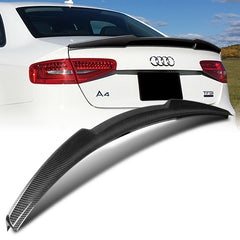 For 2013-2016 Audi A4 B8.5 Sedan V-Style Carbon Fiber Rear Trunk Spoiler Wing