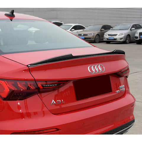 For 2022-2023 Audi A3 RS3 S3 Sedan V-Style Carbon Fiber Rear Trunk Spoiler Wing