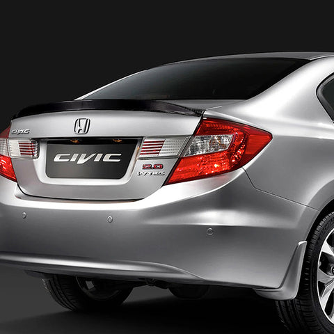 For 2012-2015 Honda Civic 4DR V2-Style Real Carbon Fiber Rear Trunk Spoiler Wing