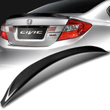 For 2012-2015 Honda Civic 4DR V2-Style Real Carbon Fiber Rear Trunk Spoiler Wing