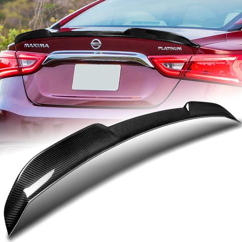 For 2016-2021 Nissan Maxima V-Style 100% Real Carbon Fiber Rear Trunk Spoiler Wing