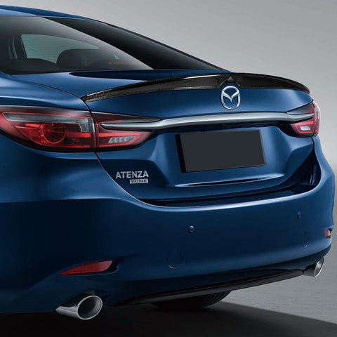 For 2019-2021 Mazda 6 Axela Sedan V-Type Real Carbon Fiber Trunk Lid Spoiler Wing