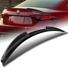 For 2017-2021 Alfa Romeo Giulia Quadrifoglio Style Real Carbon Fiber Trunk Spoiler