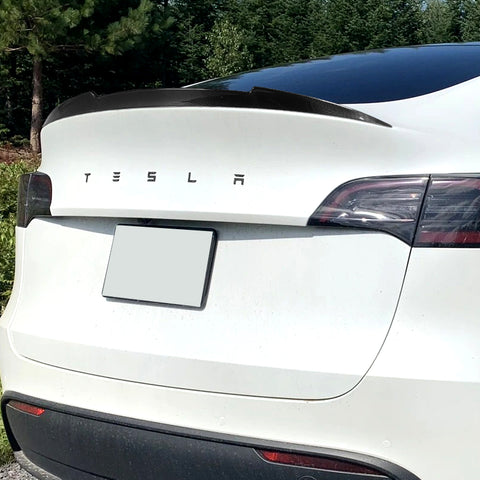For 2020-2023 Tesla Model Y V-Style 100% Real Carbon Fiber Rear Trunk Spoiler Wing