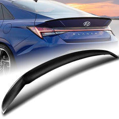 For 2021-2022 Hyundai Elantra Factory-Style Real Carbon Fiber Trunk Spoiler Wing