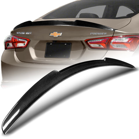For 2016-2024 Chevrolet Malibu 4DR STP-Style Carbon Fiber Trunk Lid Spoiler Wing
