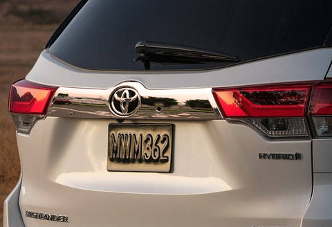 For 2014-2019 Toyota Highlander Chrome Rear Trunk Streamer Cover Trim With Smart Key
