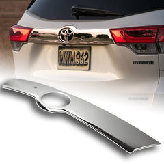 For 2014-2019 Toyota Highlander Chrome Rear Trunk Streamer Cover Trim With Smart Key