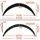 890MM Universal Painted Black Flexible Fender Flares Extra Wide Body Wheel 4PCS