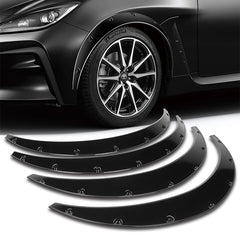 890MM Universal Painted Black Flexible Fender Flares Extra Wide Body Wheel 4PCS