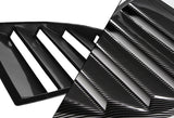 For 2008-2019 Dodge Challenger ABS Carbon Look Side Window Louvers Scoop Cove   2pcs