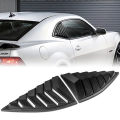 For 2010-2015 Chevy Camaro ABS Black Side Window Louvers Scoop Cover Vent  2pcs