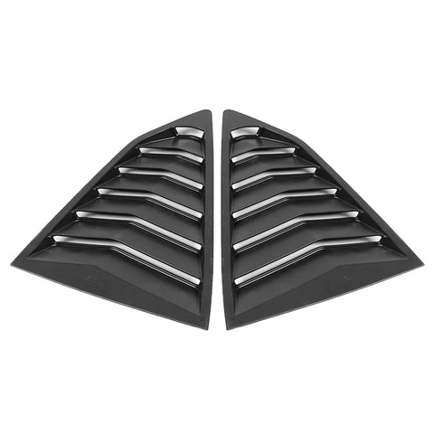 For 2016-2021 Chevrolet Camaro ABS Black Side Window Louvers Scoop Cover Vent   2pcs
