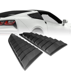 For 2014-2019 Corvetee C7 Carbon Side Window Louvers Scoop Sunshade Cover Vent  2 pcs