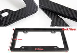 2 x Carbon Style ABS License Plate Frame Cover Front & Rear W/ 5.7L LS1 Emblem