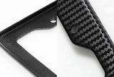 1 x JDM Black Carbon Fiber Look License Plate Frame Cover Front Or Rear US Size