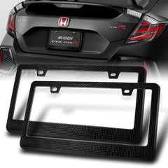 2 x Black Diamond Cut Style Car License Plate Frame Cover Front Or Rear US Size  (2 pieces)
