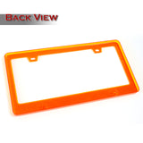 2 x Orange Diamond Cut Style Car License Plate Frame Cover Front + Rear US Size (2 pieces)