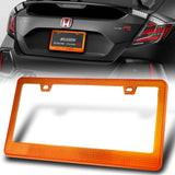 1 x Orange Diamond Cut Style Car License Plate Frame Cover Front Or Rear US Size  (One piece)