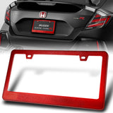 1 x Red Diamond Cut Style Car License Plate Frame Cover Front Or Rear US Size