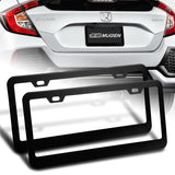 2 x Black Color  Aluminum Alloy Car License Plate Frame Cover Front & Rear US Size