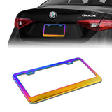 1 x Neo Chrome Stainless Car License Plate Frame Cover Front Or Rear US Size