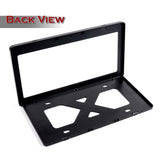 W-Power Black Real Carbon Fiber License plate frame TAG cover Front Rear W/Bracket