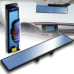 Universal Broadway 360MM Wide Flat Interior Clip On Rear View Blue Tint Mirror