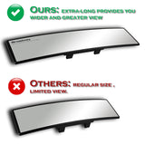 Universal Broadway 360MM Wide Convex Interior Clip On Rear View Clear Mirror