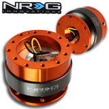 NRG Orange/Gunmetal Aluminum 6-Hole Steering Wheel Gen 2.0 Quick Release Adapter