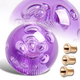 W-Power Ball 60mm Manual Transmission Purple Diamond Crystal Bubble Shift Knob