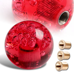 W-Power Ball 60mm Manual Transmission Red Diamond Crystal Bubble Shift Knob