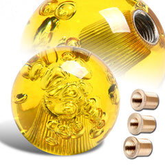 W-Power Ball 60mm Manual Transmission Yellow Diamond Crystal Bubble Shift Knob