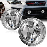 4" Round Chrome Housing Clear Lens Fog Driving Lights Kit + Switch Universal