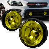 3.5" Round Yellow Lens H3/55W Fog Driving Bumper Lights Lamps+ Switch Universal