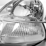 For 1996-1998 Honda Civic 2/3/4 Doors Chrome Housing Headlights with Clear Reflector Lamps