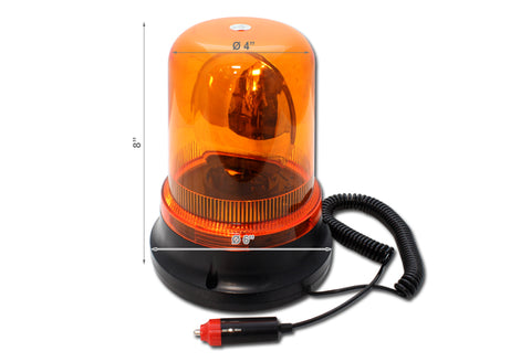 8" High Amber Oversized Emergency Vehicle Warn Beacon Strobe Light Universal