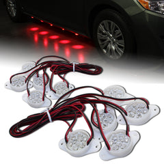 Universal Brabus Style Red 90-LED Underglow Under Car Puddle Lighting Lamp Kit