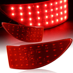 For 2006-2013 Lexus IS250 IS350 JDM Red Lens LED Rear Bumper Brake Light Lamps