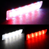 For 2008-2017 Mitsubishi Lancer EVO Clear Lens LED Rear Reflector Brake Light Lamps