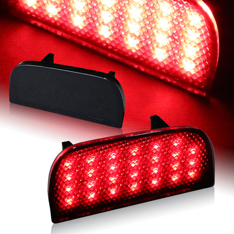 For 2016-2019 Honda Civic Smoke Lens 54-LED Rear Bumper Reflector Brake Lights